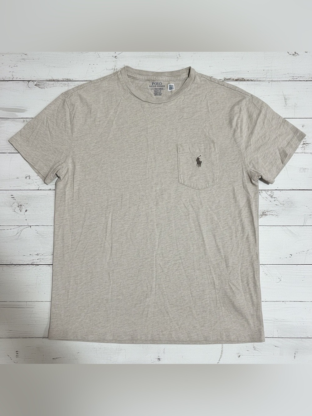 NWOT Men’s S Ralph Lauren Polo Heathered Gray Brown Classic Fit Tee